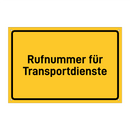 Rufnummer für Transportdienste
