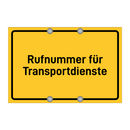 Rufnummer für Transportdienste
