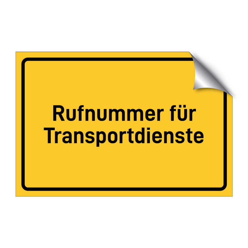 Rufnummer für Transportdienste
