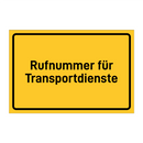 Rufnummer für Transportdienste