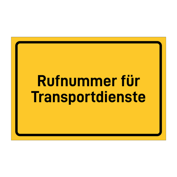 Rufnummer für Transportdienste
