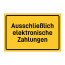 Ausschließlich elektronische Zahlungen & Ausschließlich elektronische Zahlungen
