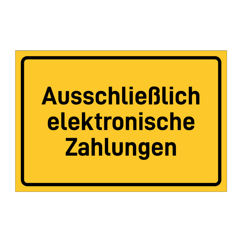 Ausschließlich elektronische Zahlungen & Ausschließlich elektronische Zahlungen