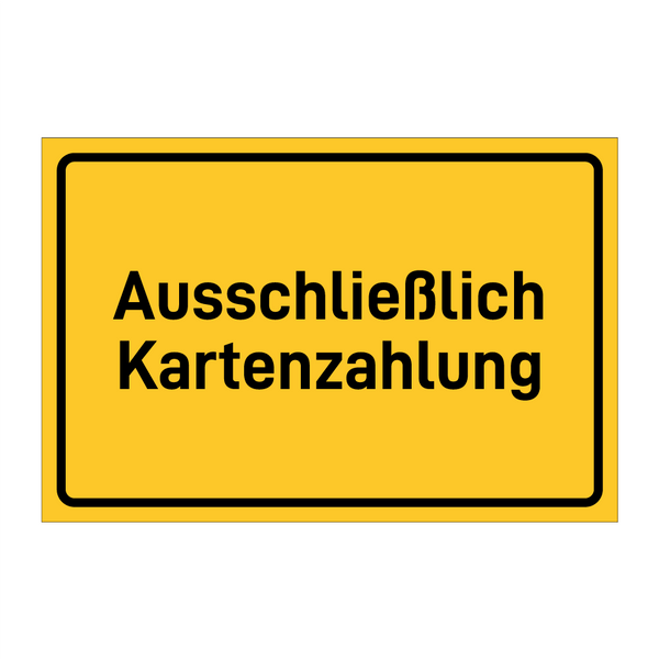 Ausschließlich Kartenzahlung & Ausschließlich Kartenzahlung & Ausschließlich Kartenzahlung
