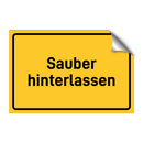 Sauber hinterlassen