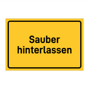Sauber hinterlassen