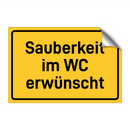 Sauberkeit im WC erwünscht