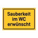 Sauberkeit im WC erwünscht