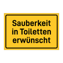 Sauberkeit in Toiletten erwünscht