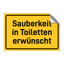 Sauberkeit in Toiletten erwünscht