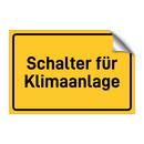Schalter für Klimaanlage