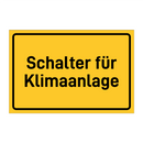 Schalter für Klimaanlage