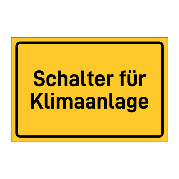 Schalter für Klimaanlage