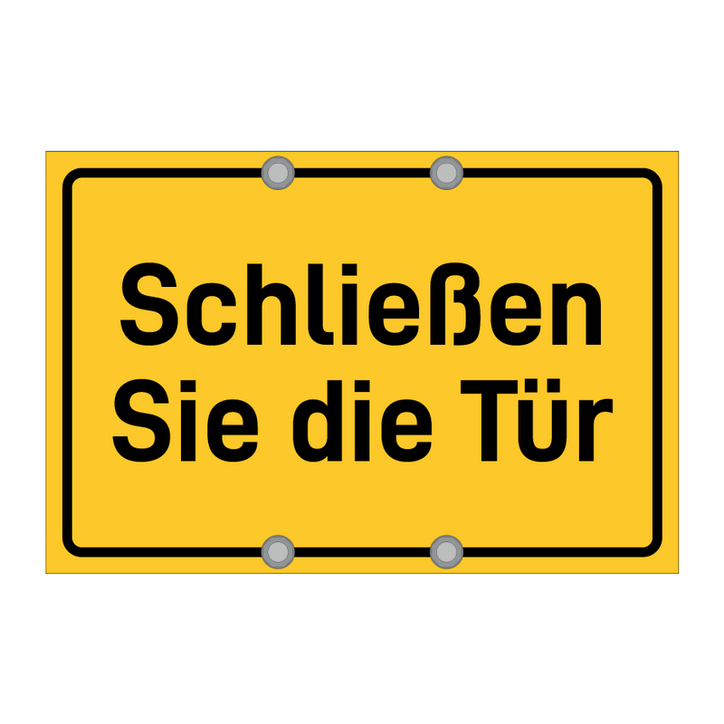 Schließen Sie die Tür