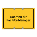 Schrank für Facility-Manager