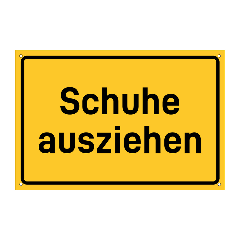 Schuhe ausziehen