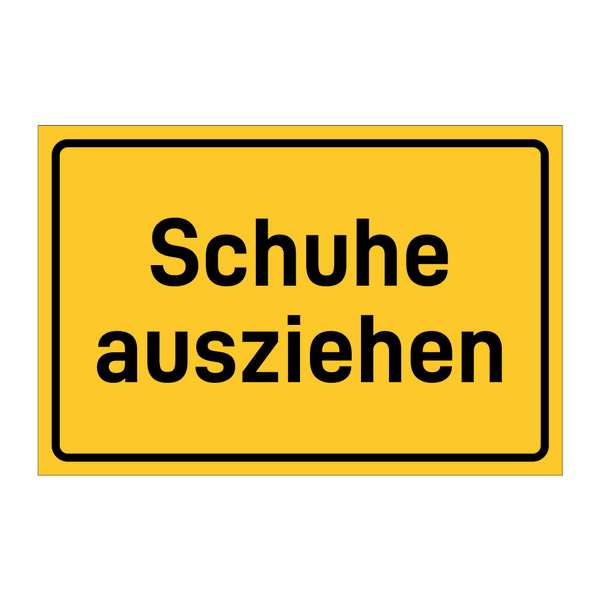 Schuhe ausziehen