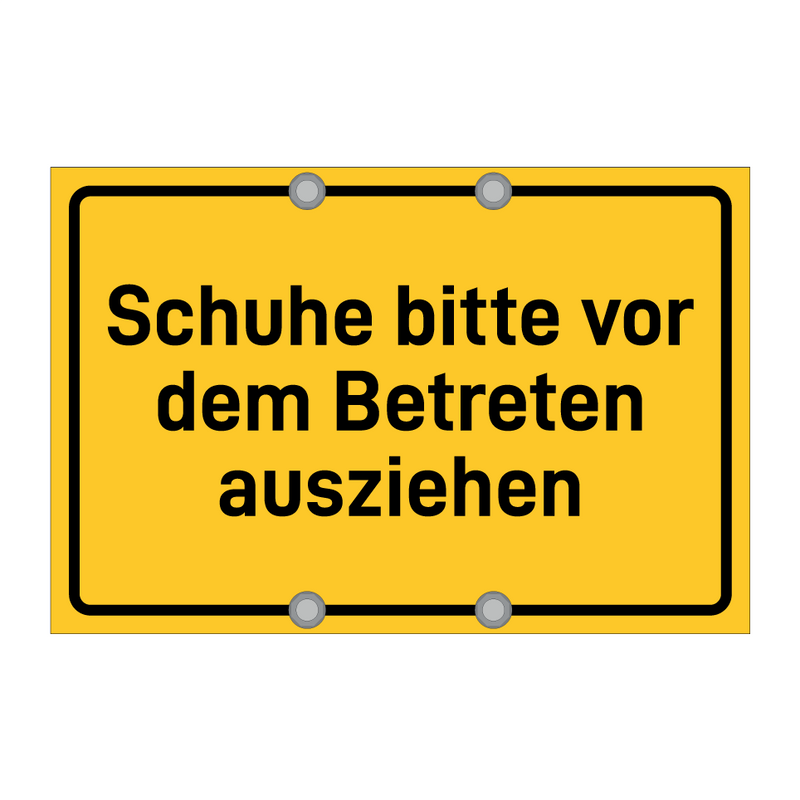 Schuhe bitte vor dem Betreten ausziehen