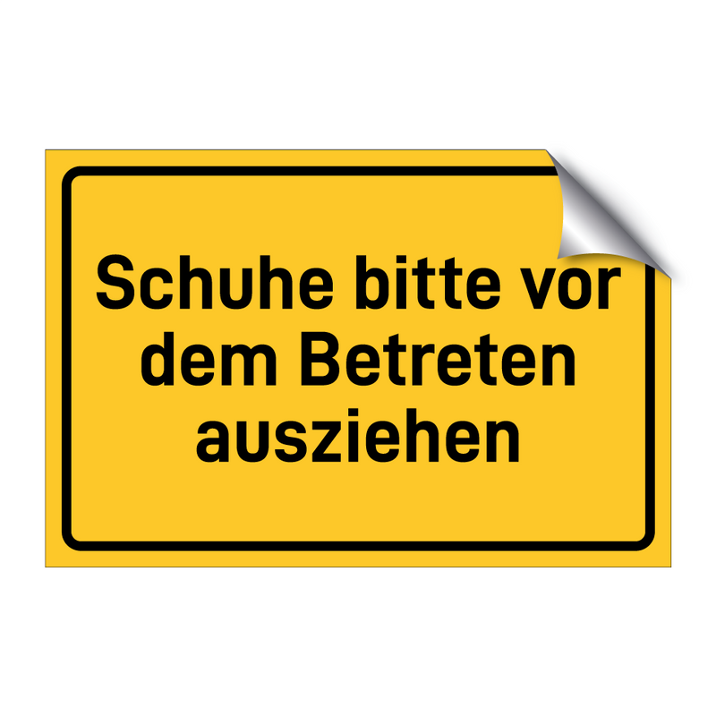 Schuhe bitte vor dem Betreten ausziehen