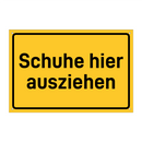 Schuhe hier ausziehen