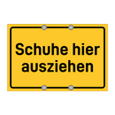 Schuhe hier ausziehen