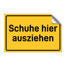 Schuhe hier ausziehen