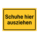 Schuhe hier ausziehen