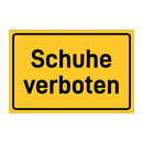 Schuhe verboten