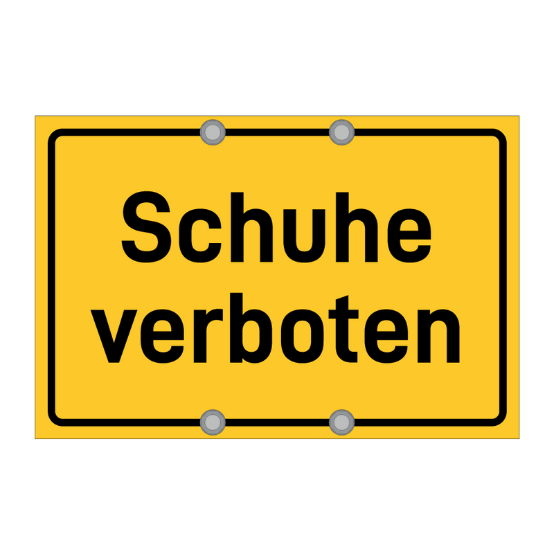 Schuhe verboten