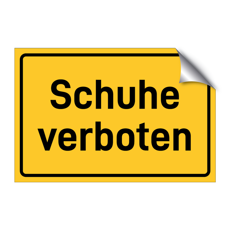 Schuhe verboten