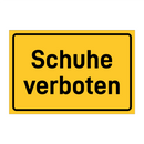 Schuhe verboten