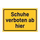Schuhe verboten ab hier