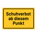 Schuhverbot ab diesem Punkt