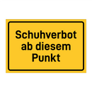 Schuhverbot ab diesem Punkt