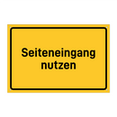 Seiteneingang nutzen