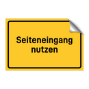 Seiteneingang nutzen