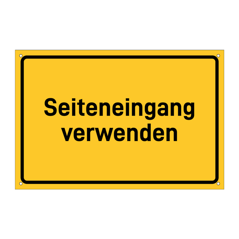 Seiteneingang verwenden
