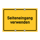 Seiteneingang verwenden