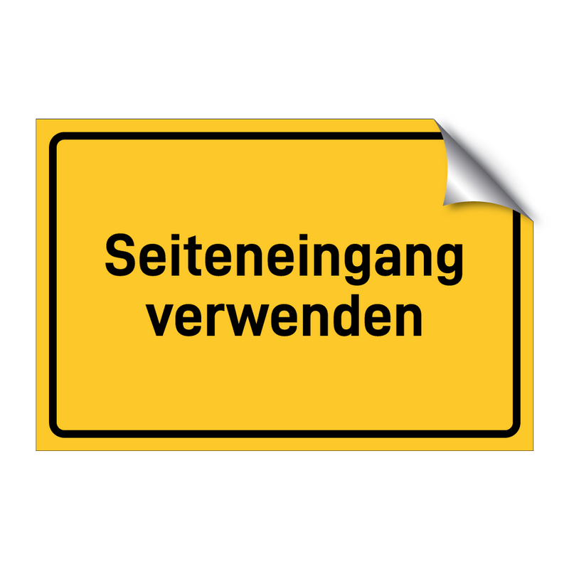 Seiteneingang verwenden