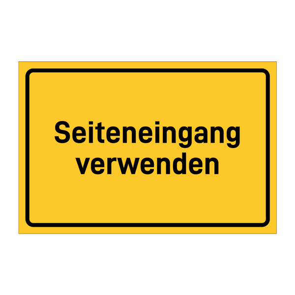 Seiteneingang verwenden