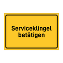 Serviceklingel betätigen