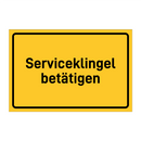 Serviceklingel betätigen