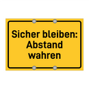 Sicher bleiben: Abstand wahren