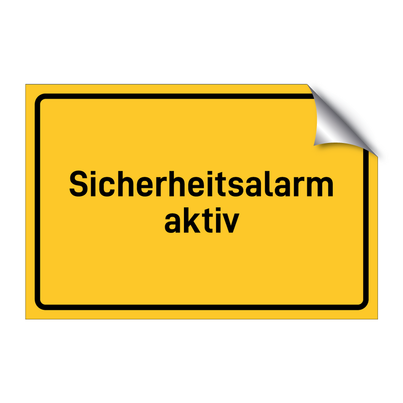 Sicherheitsalarm aktiv