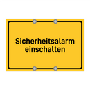 Sicherheitsalarm einschalten
