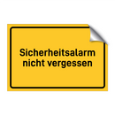 Sicherheitsalarm nicht vergessen
