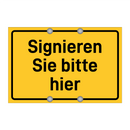 Signieren Sie bitte hier