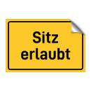 Sitz erlaubt