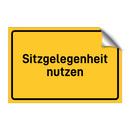 Sitzgelegenheit nutzen