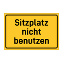 Sitzplatz nicht benutzen